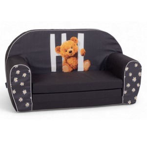 Sofá Cama Infantil Azul Oso Margaritas