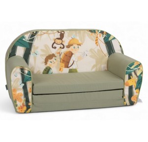 Sofá Cama Infantil Verde Explorador Safari