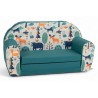 Sofá Cama Infantil Turquesa Selva
