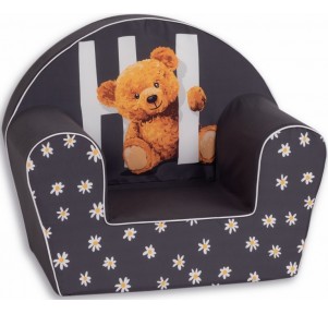 Sillón Infantil Azul Oso Margaritas