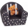 Sillón Infantil Azul Oso Margaritas