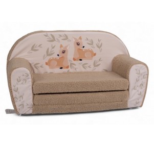 Sofá Cama Infantil Beige Ciervo Sherpa