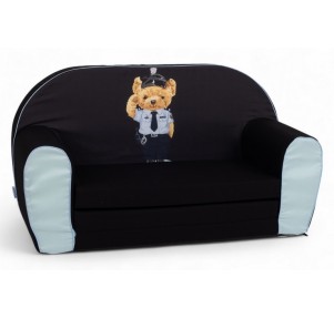 Sofá Cama Infantil Azul Oso Policia