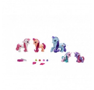 Set Familia Ponis 5 Unicornios con Accesorios Pelo