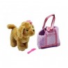 Bolso con Cachorro de Peluche 22 cm y Peine 2 Sdos