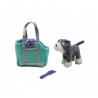 Bolso con Cachorro de Peluche 22 cm y Peine 2 Sdos