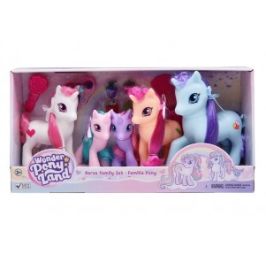 Set Familia Ponis 5 Unicornios con Accesorios Pelo