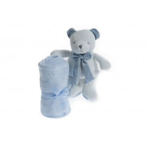Peluche osito lazo+mantita 80 x 110 cm Gamberritos