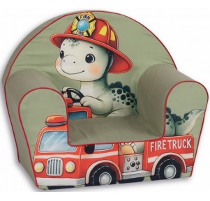Sillón Infantil Verde Dino Bombero