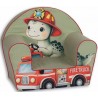Sillón Infantil Verde Dino Bombero