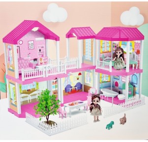Casita Muñeca Princesa Grande 156 pzas 5 Estancias
