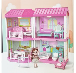 Casita Muñeca Princesa Pequeña 89 pzas 4 Estancias
