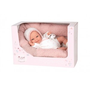 Muñeco Elegance Babyto Rosa peso real 35cm Cojín