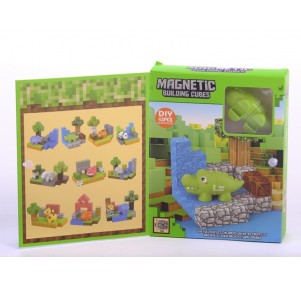 Parque Dino Verde 43 pzs Magneticas Building Cubes
