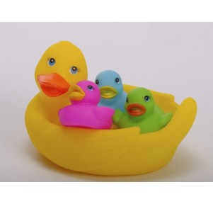 Set Patitos Familia Mama Pata Con 3 Patitos