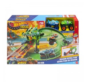 Hot Wheels Monster Trucks Sharks vs Dinos Dragón