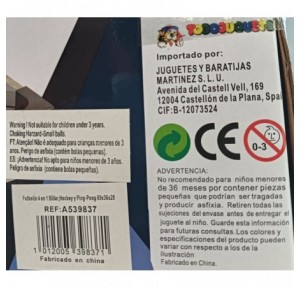 Futbolín 4 en 1 Billar,Hockey y Ping-Pong 69x36x28