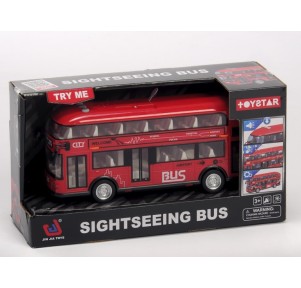 Autobús 2 Pisos Rojo 1:14 Luz-Sonidos Sightseeing