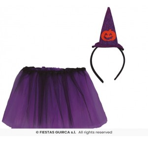 Set Falda + Diadema Brujita