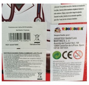 Set de Doctor Bata y Mascarilla 13 piezas con Luz