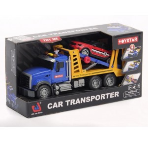 Camión Americano Transporta Coche 1:14 Luz +Sonido