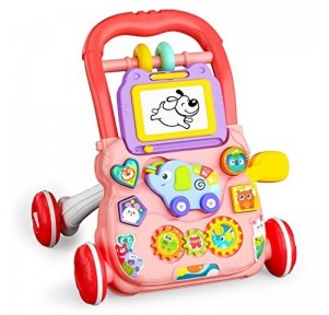 Andador Rosa Actividadades y Pizarra Music Walker