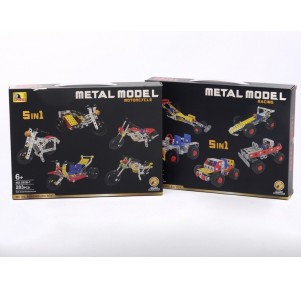 Set 5 Vehículos Metal Model Surtidos Motos-Coches