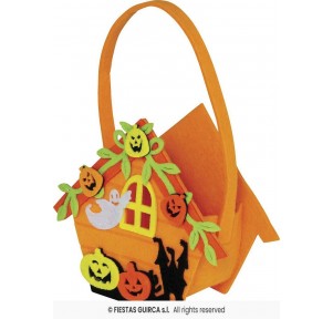 Cesto Casa Bruja Fieltro 14 cm