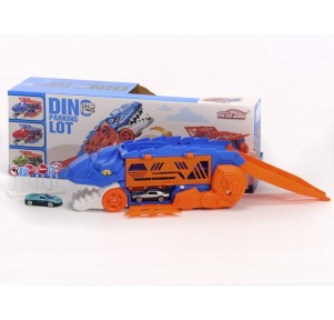 Camión Dino con Almacenaje  2 Coches+Señales 1:64