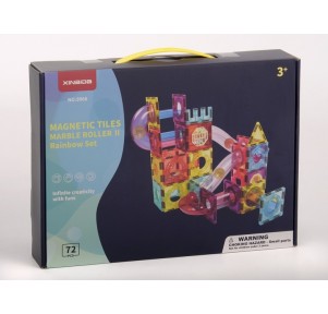 72 piezas Magnéticas con Canicas DIY Rainbow Set