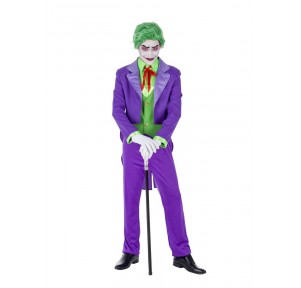Disfraz Bufón Malvado Poker Lila S