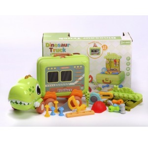 Maletín Herramientas Dinosaurio con Ruedas Verde