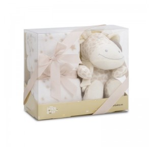 Set peluche crochet jirafa + mantita Interbaby