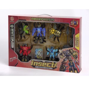 Gran Set Transformer Insect Amorphosis 5 en 1