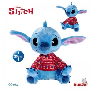 Peluche Stitch Navidad 25 cm.
