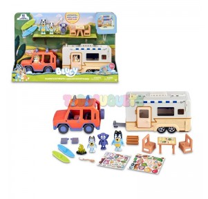 Bluey Coche Familiar + Caravana