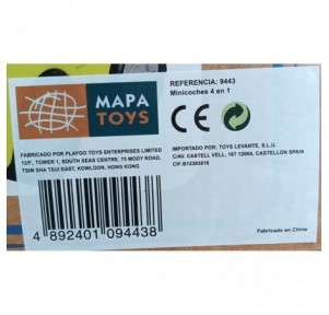 Set 4 Vehículos Servicios Mini Wheels 4 in 1