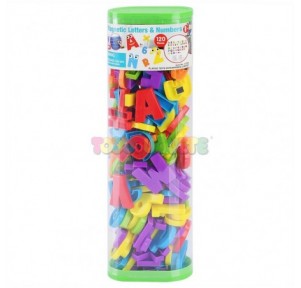 Bote Letras+Números+Signos Magnéticos Multicolor