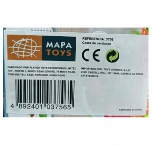 Cesta Supermercado con Alimentos 13 piezas Veggie