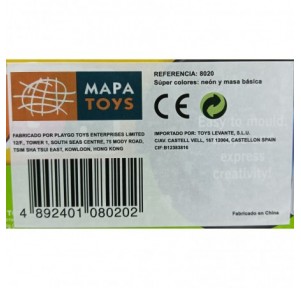 Set Plastilina 20 Botes Colores Neon Dough