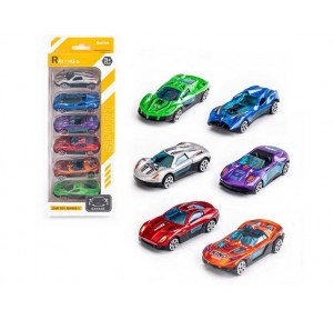 Set 6 Coches Deportivos Metal Car Racing Sport