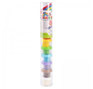 Tubo con 8 Botes Plastilina y 8 Moldes Dough Pots