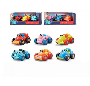 Set 3 Coches Carreras Vinilo Fricción Champion Sdo