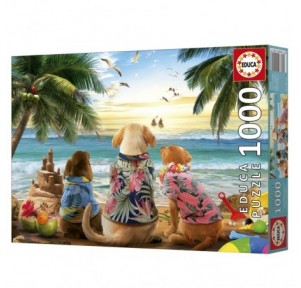 Puzzle 1000 Perros en la Playa