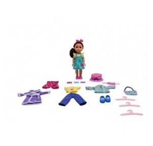 Muñeca 35 cm 4 Vestidos y...