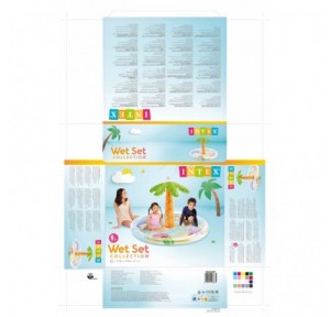Piscina Infantil Spray Palmera 173x104 Intex