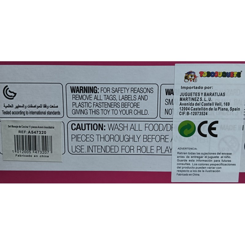 Set Menaje Cocina Acero Inoxidable Color 11 piezas