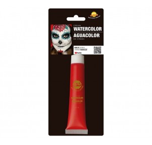 Tubo Maquillaje al Agua 20ml Rojo