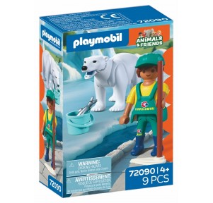 Zoo Oso Polar y Cuidador Playmobil