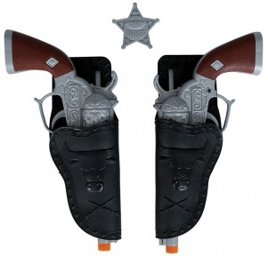 CArtucheras Vaquero con 2 Pistolas 24 cm